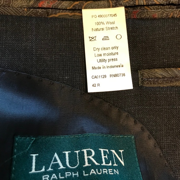 Ralph Lauren Navy Windowpane Suit - Picture 4 of 4